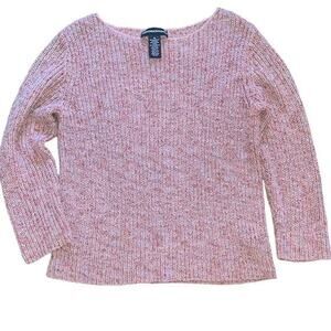 Norton McNaughton Womens Size Medium Boat Neck Mauve Sweater